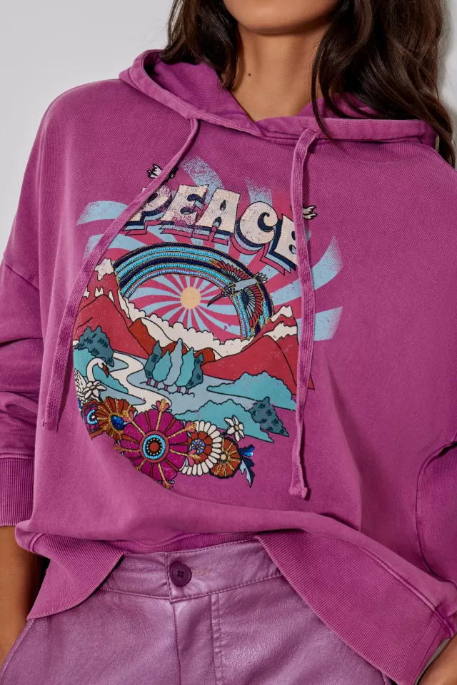 Sweatshirts | Five Jeans SWEAT PEACE Plum