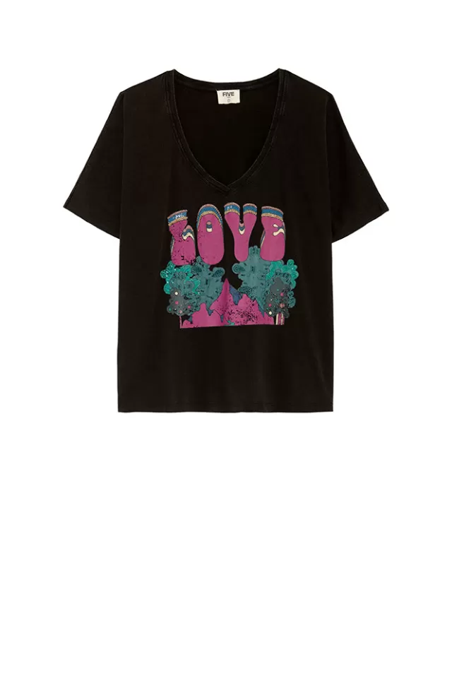 Tee-shirts | Five Jeans TEE SHIRT FOREST LOVE